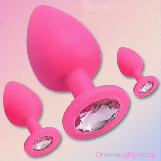 Silicone Butt Plug - Pink|Ohsonaughty