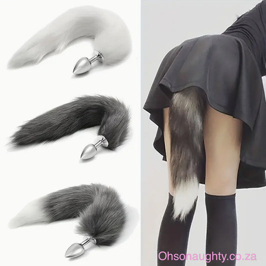 Fluffy Fox Tail - Metal Anal Plug|Ohsonaughty